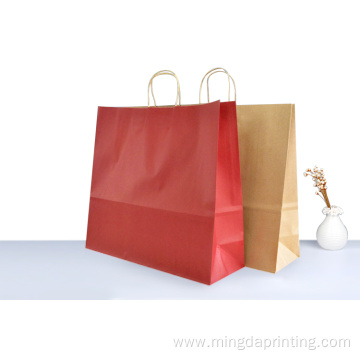 Customized size heavy loading gift kraft paper bag